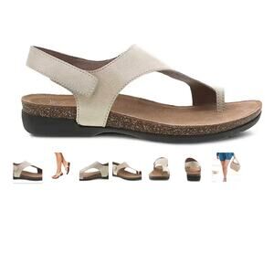 Dansko Ansko Reece Linen Milled Burnished Sandals Women's 7